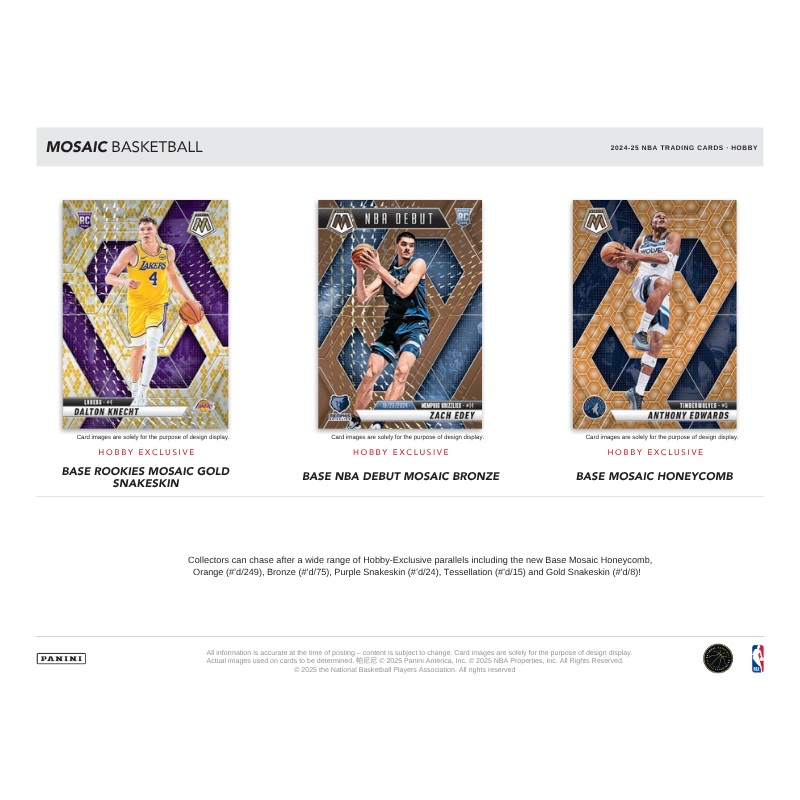 2024/25 Panini Mosaic Basketball Hobby 12 Box Case